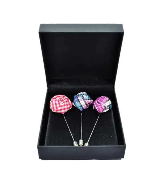 Men Brooch Three Collar Pins