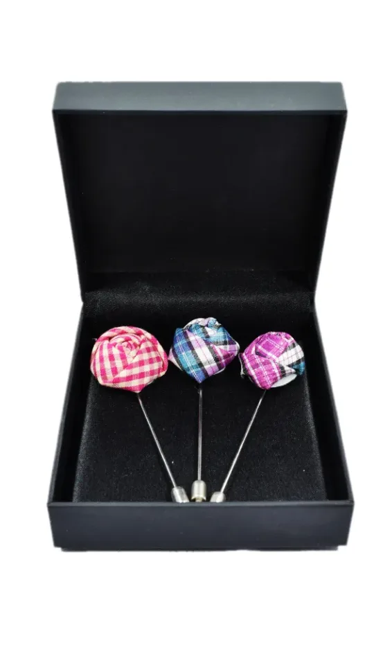 Men Brooch Three Collar Pins