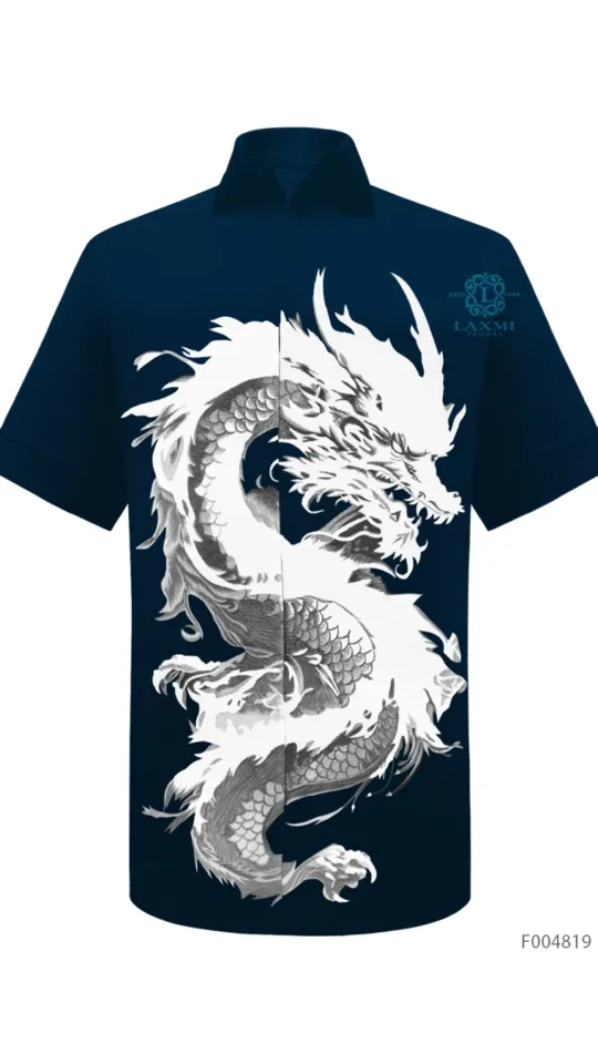 Laxmi Mythical - DragonForge White in Blue