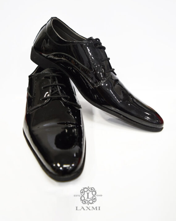 Patent Leather Oxford Shoes - Black