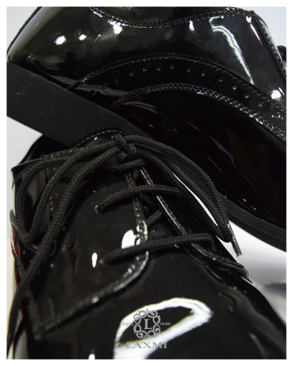 Patent Leather Oxford Shoes - Black - Image 8