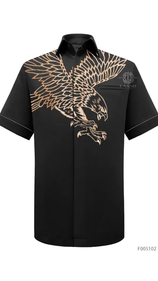 Laxmi Savana - Eagle Claws Gold in Black