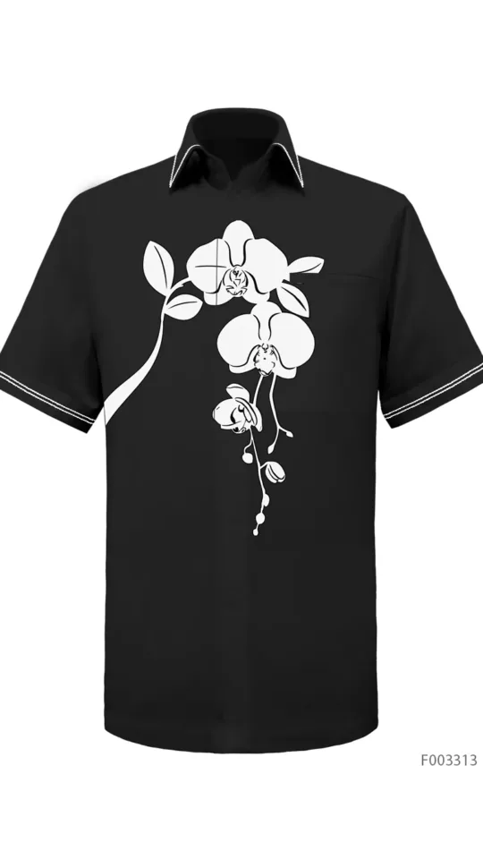 Laxmi Orchids - White in Black