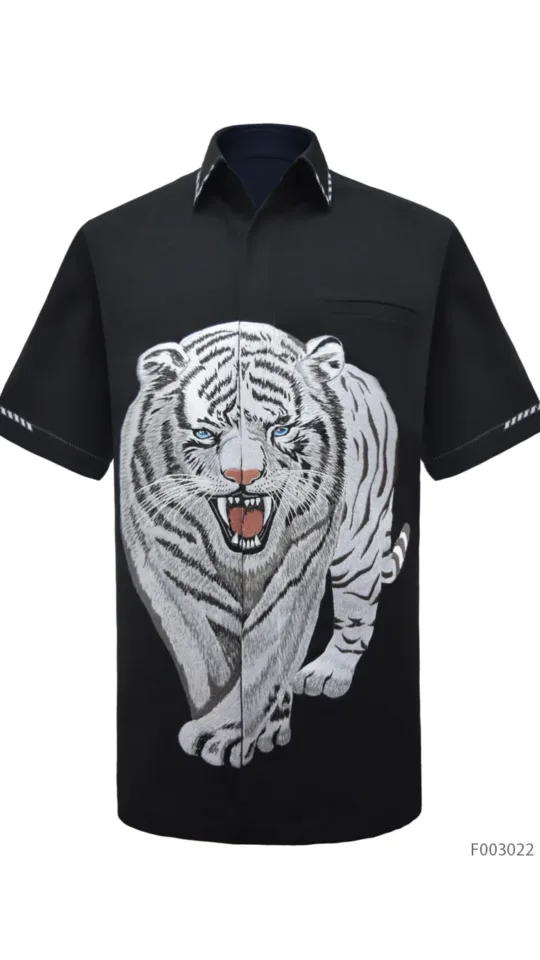 Laxmi Embroidery: Tiger Bianca