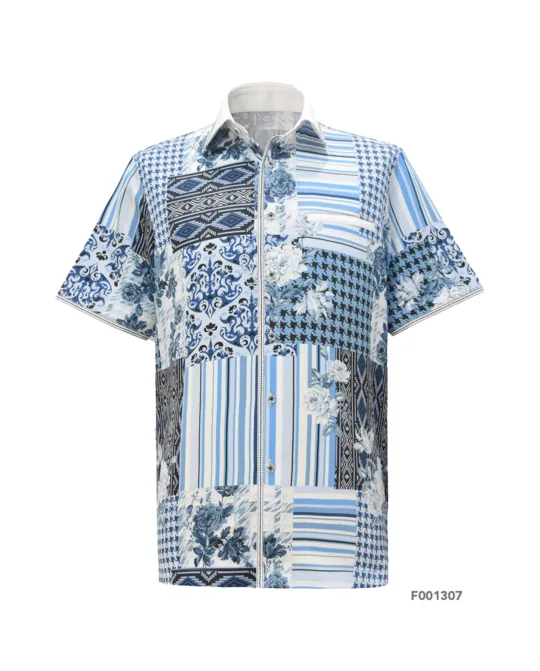 Italian Cotton Shirt: Fiore Del Cielo
