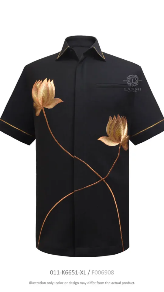 Laxmi Embroidery - Golden Lotus