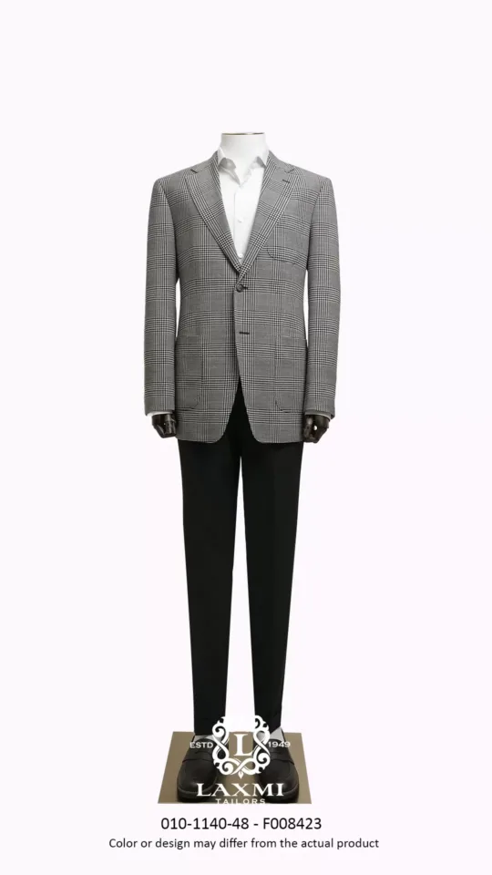 Laxmi Suit - Grey Plaid