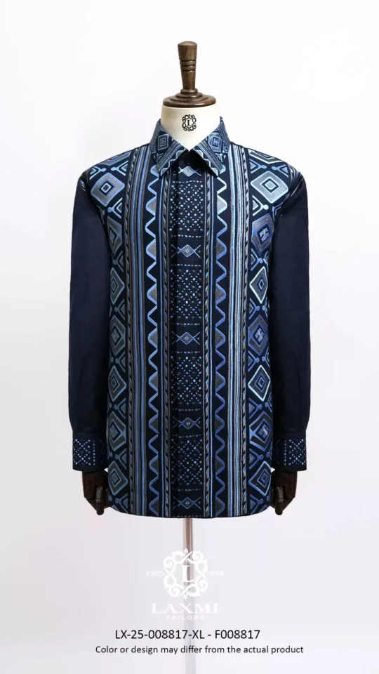 Laxmi Embroidery - Midnight Geometry