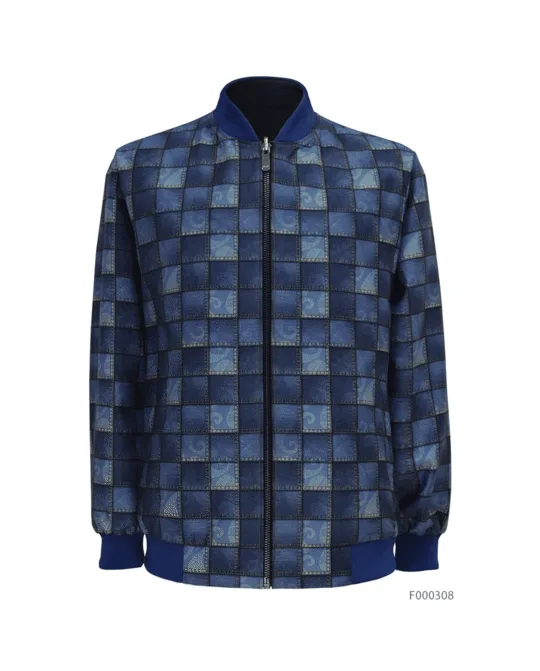 Bomber Jacket - Blue Mosaic