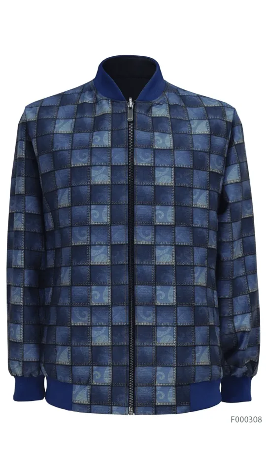 Bomber Jacket - Blue Mosaic