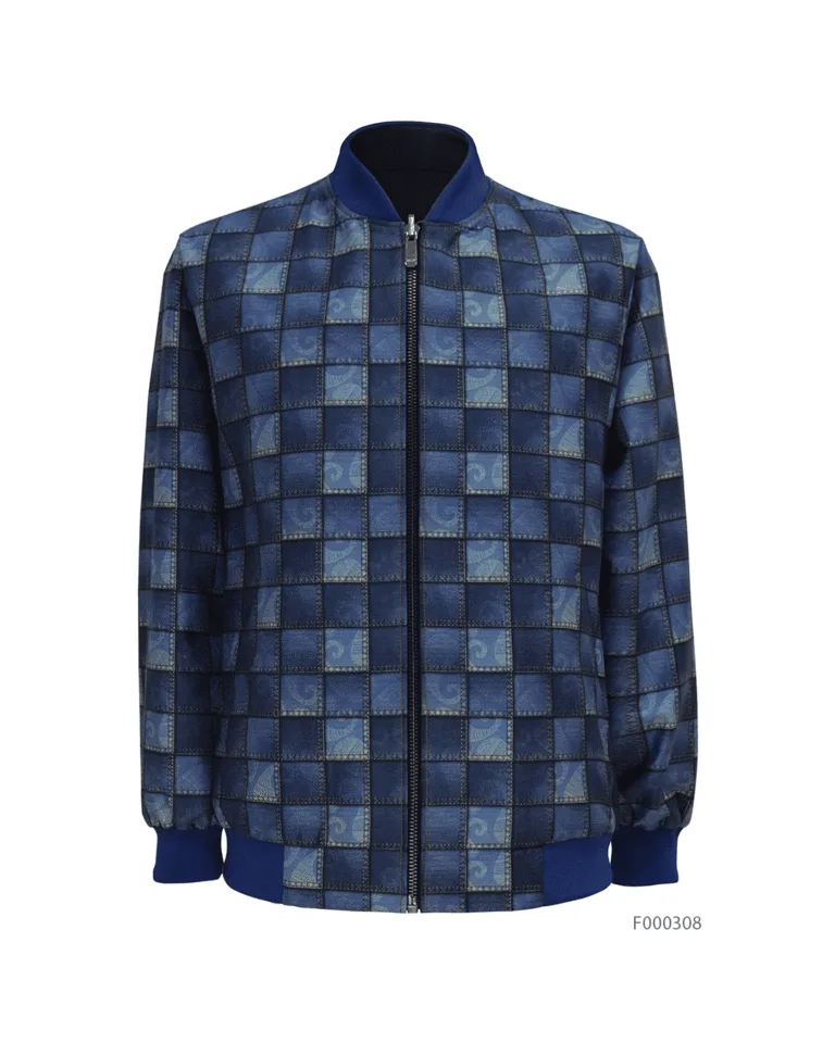 Bomber Jacket - Blue Mosaic