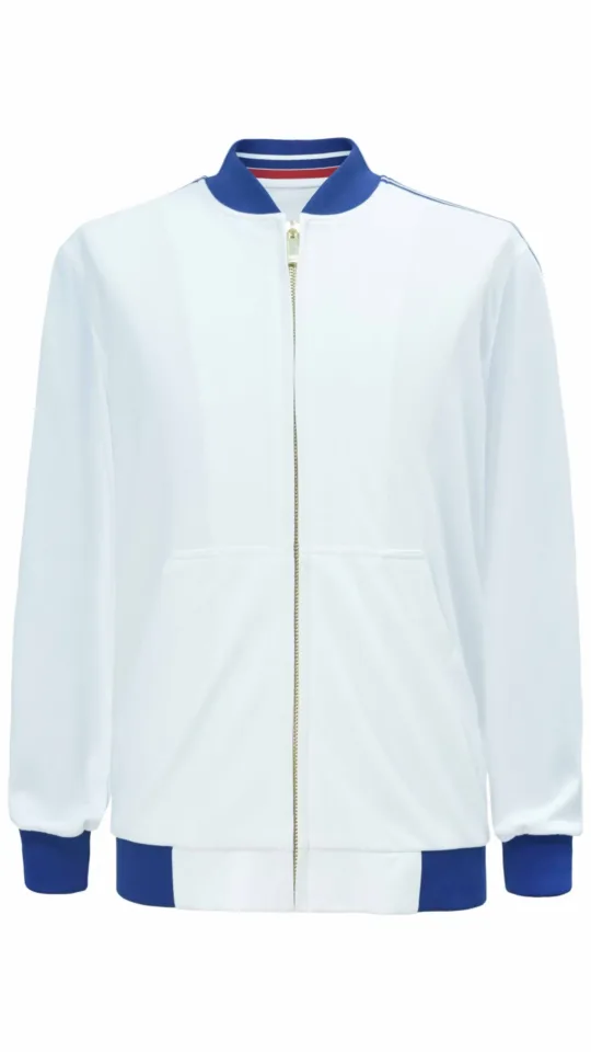 Bomber Jacket - Simply White Blue