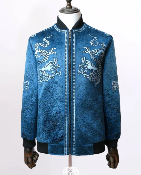 Laxmi Bomber Jacket - Cobalt Dynasty