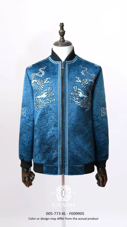 Laxmi Bomber Jacket - Cobalt Dynasty