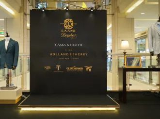 Main stage of Casks & Cloth event - Laxmi Bespoke (est. 1949) meets Holland & Sherry of Savile Row (est. 1836)